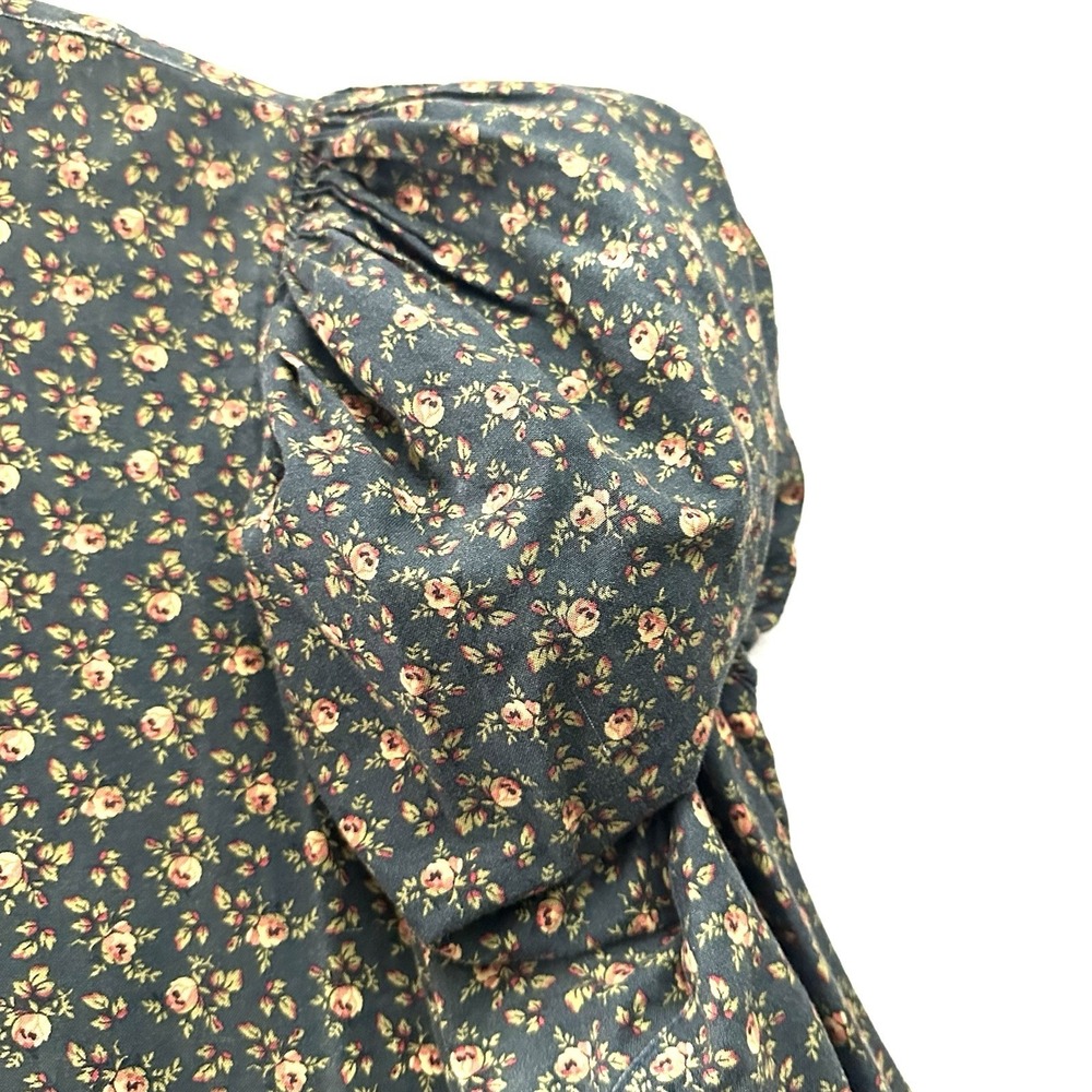Recollections XL Edwardian Steampunk Victorian Reenactment Floral Puff Lace Top - Picture 6 of 11